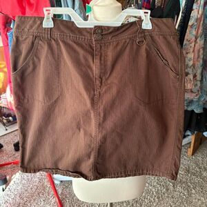 Faded glory Y2K chocolate brown mini skirt size 16